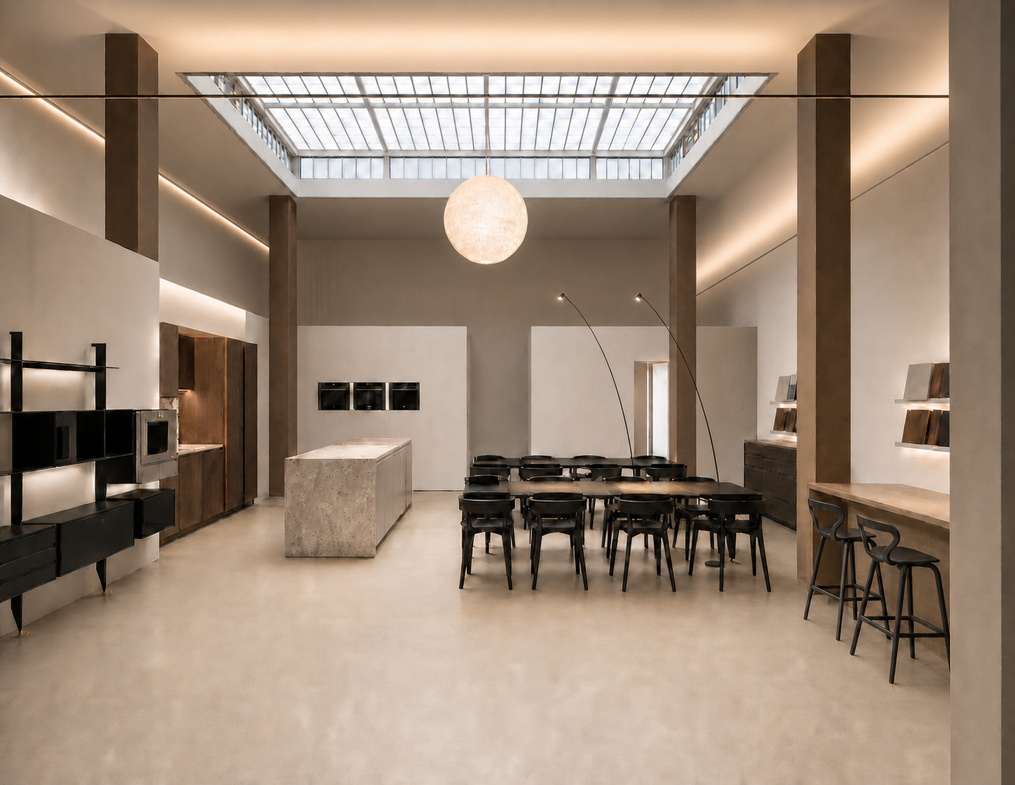 Fotorealistisch ontworpen showroominterieur voor Cesar Kitchens